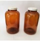 ♥ 2 CONTENITORI IN VETRO BURNIE CARAMELLE DROGHERIA VINTAGE FARMACIA ESROLKO