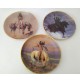 ♥ 3 PIATTI IN CERAMICA FRANKLIN MINT SPIRIT OF THE DESERT WEST WIND SKIES MUSEUM