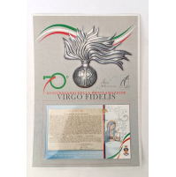 ♥ 70° ANNIVERSARIO DELLA PROCLAMAZIONE VIRGO FIDELIS FOGLIO + CARTOLINA 2019 Y37