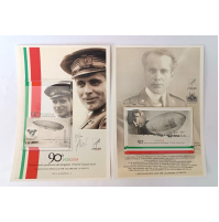 ♥ 90° ANNIVERSARIO SPEDIZIONE DIRIGIBILE ITALIA POLO NORD 2 FOGLIO CARTOLINA Y37