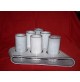 ♥ ALESSIO TASCA - SET BICCHIERI VODKA IN CERAMICA DI NOVE VINTAGE DESIGN A 70