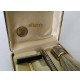 ♥ ATHENA'S SET DA VIAGGIO RASOIO E PENNELLO DA BARBA TRATTATO ORO VINTAGE BOX