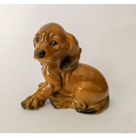 ♥ BASSOTTO CUCCIOLO IN CERAMICA ROSENTHAL VINTAGE PUPPY DACKEL CANE STATUINA