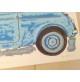 ♥ BENY GIANSIRACUSA AZZURRO 2014 SERIGRAFIA FIAT 500 POP ART 50x70cm