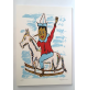 ♥ BENY GIANSIRACUSA PINOCCHIO SUL CAVALLUCCIO DONDOLO SERIGRAFIA quadro grafica