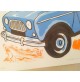 ♥ BENY GIANSIRACUSA SPARTANA 2015 RENAULT 4 R4 SERIGRAFIA POP ART 50x70cm