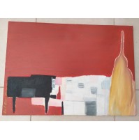 ♥ BERNARDINO DEL BENE OMAGGIO A NICOLAS DE STAEL OLIO SU TELA QUADRO OPERA UNICA