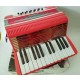 ♥ BONTEMPI FISARMONICA VINTAGE GIOCATTOLO JUNIOR 24 TASTI 12 BASSI ROSSA accordi