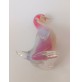 ♥ CIGNO SCULTURA STATUINA VETRO DI MURANO ROSA LATTIMO SEGUSO DESIGN ERA VINTAGE