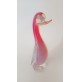 ♥ CIGNO SCULTURA STATUINA VETRO DI MURANO ROSA LATTIMO SEGUSO DESIGN ERA VINTAGE