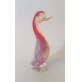 ♥ CIGNO SCULTURA STATUINA VETRO DI MURANO ROSA LATTIMO SEGUSO DESIGN ERA VINTAGE