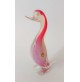 ♥ CIGNO SCULTURA STATUINA VETRO DI MURANO ROSA LATTIMO SEGUSO DESIGN ERA VINTAGE