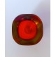 ♥ CIOTOLA IN VETRO SOMMERSO DI MURANO VINTAGE DESIGN FLAVIO POLI SEGUSO ROSSO