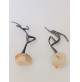 ♥ COPPIA DI BALLERINE STATUINE IN PELTRO E MARMO DESIGN BRUTALISTA VINTAGE FIGUR