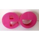 ♥ COPPIA DI LETTERE IN PLEXIGLAS ROSA VINTAGE ANNI 80 DA INSEGNA LUMINOSA