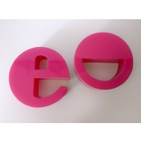 ♥ COPPIA DI LETTERE IN PLEXIGLAS ROSA VINTAGE ANNI 80 DA INSEGNA LUMINOSA