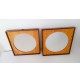 ♥ COPPIA DI SPECCHIO DA MURO DESIGN GLASMASTER MARKARYD SWEDEN TEAK SUGHERO