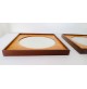 ♥ COPPIA DI SPECCHIO DA MURO DESIGN GLASMASTER MARKARYD SWEDEN TEAK SUGHERO