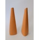 ♥ COPPIA DI VASI IN CERAMICA ARANCIONE PUNTINATA MONOFIORE VINTAGE ANNI 90 pop