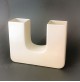 ♥ CORNO VASO IN CERAMICA BIANCA SM VINTAGE SPACE AGE DESIGN TASCA SOTTSASS ERA