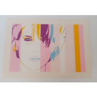 ♥ DANTE PANNI SERIGRAFIA PRIMO INCONTRO 2 VINTAGE 1985 CORNICE POP ART MEMPHIS