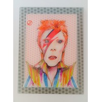 ♥ DAVID BOWIE BY YAROS STAMPA EFFETTO 3D SU PLEXIGLAS QUADRO STAR MUSIC 70