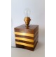 ♥ ELEGANTE LAMPADA DA TAVOLO IN LEGNO E OTTONE VINTAGE DESIGN FRIGERIO BROTTO