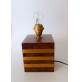 ♥ ELEGANTE LAMPADA DA TAVOLO IN LEGNO E OTTONE VINTAGE DESIGN FRIGERIO BROTTO