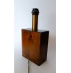 ♥ ELEGANTE LAMPADA DA TAVOLO IN LEGNO E OTTONE VINTAGE DESIGN mid-century modern