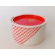 ♥ EMSA SET 6 SOTTOBICCHIERI CON CONTENITORE PLASTICA ROSSO BIANCO VINTAGE SPACE