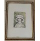 ♥ FELICITA FRAI LITOGRAFIA VOLTO DONNA VERDE VINTAGE 1976 quadro con cornice