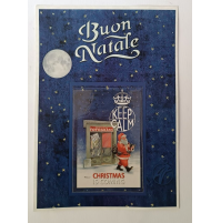 ♥ FOGLIO + CARTOLINA KEEP CALM E BUON NATALE CHRISTMAS IS COMING 2020 L05a