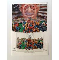 ♥ FOGLIO + CARTOLINA STAN LEE 1922-2018 MARVEL L05a