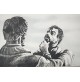 ♥ FRANCO MULAS DIALOGO SUL POTERE LITOGRAFIA ANNI 70 VINTAGE 48X67 CM