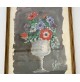 ♥ GIANNI PIGNA VASO CON FIORI TEMPERA SU CARTA QUADRO OPERA UNICA CON CORNICE