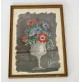 ♥ GIANNI PIGNA VASO CON FIORI TEMPERA SU CARTA QUADRO OPERA UNICA CON CORNICE