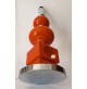 ♥ GRANDE BASE PER LAMAPDA IN CERAMICA ROSSA VINTAGE SPACE AGE DESIGN BERTONCELLO