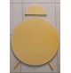 ♥ GRANDE SPECCHIO DA MURO A FORMA DI OROLOGIO SVEGLIA METALLO GIALLO POP MEMPHIS