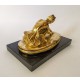 ♥ LA DANZA DEL CIGNO STATUINA BALLERINA LAMINATA ORO 24 K VINTAGE DESIGN STATUA