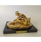 ♥ LA DANZA DEL CIGNO STATUINA BALLERINA LAMINATA ORO 24 K VINTAGE DESIGN STATUA