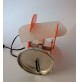 ♥ LAMPADA ABAT-JOUR PLEXI ARANCIONE BIANCO CHROME VINTAGE SPACE AGE DESIGN 70