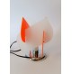 ♥ LAMPADA ABAT-JOUR PLEXI ARANCIONE BIANCO CHROME VINTAGE SPACE AGE DESIGN 70