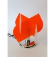 ♥ LAMPADA ABAT-JOUR PLEXI ARANCIONE BIANCO CHROME VINTAGE SPACE AGE DESIGN 70