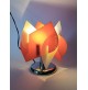 ♥ LAMPADA ABAT-JOUR PLEXI ARANCIONE BIANCO CHROME VINTAGE SPACE AGE DESIGN 70