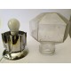 ♥ LAMPADA DA TAVOLO CUBIC VINTAGE DESIGN GAETANO SCIOLARI VETRO CHROME SPACE AGE