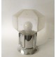 ♥ LAMPADA DA TAVOLO CUBIC VINTAGE DESIGN GAETANO SCIOLARI VETRO CHROME SPACE AGE