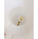 ♥ LAMPADA DA TAVOLO FUNGO IN VETRO DI MURANO A SPIRALE BIANCO VINTAGE 26cm