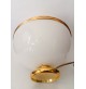 ♥ LAMPADA DA TAVOLO GLOBE PLASTICA BIANCA ORO BIG SIZE SFERA VINTAGE SPACE AGE