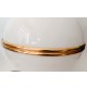 ♥ LAMPADA DA TAVOLO GLOBE PLASTICA BIANCA ORO BIG SIZE SFERA VINTAGE SPACE AGE