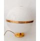 ♥ LAMPADA DA TAVOLO GLOBE PLASTICA BIANCA ORO BIG SIZE SFERA VINTAGE SPACE AGE